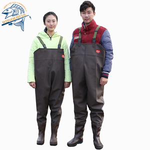 Demi-cuissardes de pêche une pièce Pantalon d'eau respirant en PVC avec fourche arrière épaissie Matériel de pêche du fabricant - Product Image 4