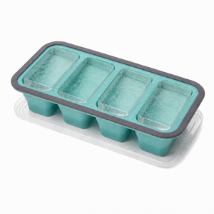 Boîte repas carrée en silicone à 4 compartiments, compatible micro-ondes et lave-vaisselle, pour congélation et conservation alimentaire domestique - Product Image 1
