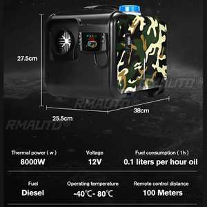 Car Heater Heating 12V 8KW 2KW Mini Portable <b>Wireless</b> Remote Control Car Air Heater Diesel Air Heater Parking Heater <b>Thermostat</b> - Product Image 5