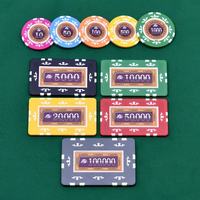 YH 760 pièces/ensemble forme carrée ABS dés jetons Casino Poker jetons ensemble avec boîtier en métal