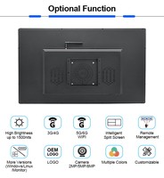 Monitor de Señalización Digital de 27 Pulgadas, Pantalla Táctil Vertical Android, Reproductor de Video Publicitario