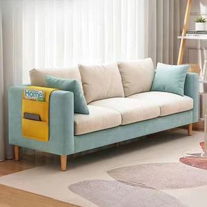 Modern <b>Fabric</b> Sofa 3 Seater Upholstered Foam Filling Living Room Furniture For Small Apartment Rental Home Decor - Product Image 1