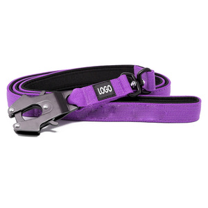 Collares y correas para mascotas de colores personalizados, liberación rápida, ajustable, duradero, nailon, entrenamiento, táctico, <span class=keywords><strong>collar</strong></span> de perro, conjunto de correa - Product Image 2
