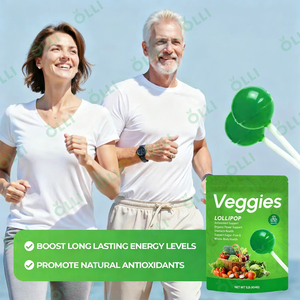 Olli nhãn hiệu riêng đường miễn phí Hữu Cơ bổ sung rau Lollipop hương vị tự nhiên Vitamin cho người lớn và trẻ em - Product Image 4