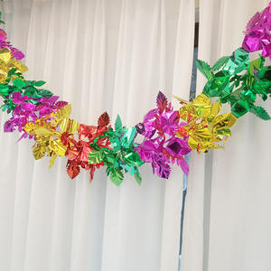 Dekorasi Perayaan Qingming, Rangkaian Bunga Warna-warni, Lampu, Daun Maple Plastik, Dekorasi Pernikahan, Dekorasi Putih, Strip Bunga - Product Image 3