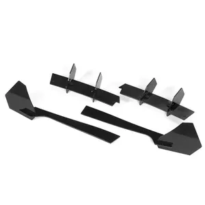 Pour 2015-2018 2019 2020 2021 Diffuseur de pare-chocs arrière à 4 ailettes, séparateurs, lames de spoiler, accessoires automobiles, décoration de relooking - Product Image 6
