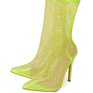 Zapatos de Mujer de Tacón Alto, Talla Grande, con Malla y Pedrería, para Invierno, Estilo Moderno, para Salir de Noche, Tendencia 2022 - Product Image 6