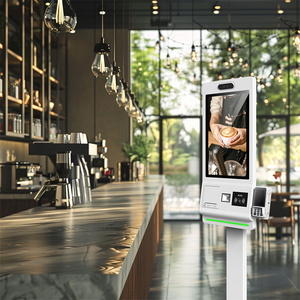 23.6 Inch LCD Touch Built-In Receipt Printer Face Camera Wall Mount & Floor Stand Self-Service Payment Kiosk For Retail Catering - Product Image 4