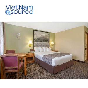 Hôtel de luxe Lit King Size au design moderne Tête de lit en bois Ensemble de meubles de chambre à coucher en bois dur Projet Super 8 Salon d'appartement - Product Image 2