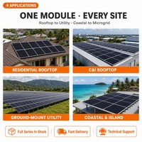 Module Solaire Bifacial 600W Type N, Efficacité 23,23%, Cellules 182mmx182mm, Résistant à la Brume Salée, pour Réseaux Insulaires et Micro-réseaux