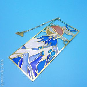 Licheng Japanese Mount Fuji <b>Bookmark</b> 80x45mm Metal Hollow Transparent Reusable Souvenir Cultural Creative - Product Image 3