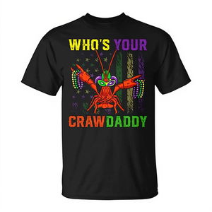 T-shirt pour les amateurs de crawfish avec drapeau américain du Mardi Gras - Product Image 2