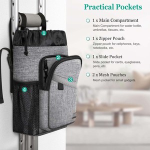 Promoción de muestra gratuita: Bolsa para bastones, organizador de almacenamiento para bastones resistente al agua, bolsa de mano con portavasos OEM - Product Image 4