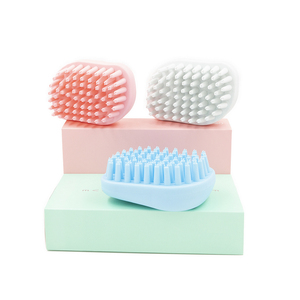 Spazzola da bagno per animali domestici spazzola da toelettatura per shampoo per cani in gomma spazzola da massaggio in silicone per doccia per cani - Product Image 1