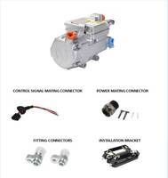 Compresseur de climatisation DC 350V 24cc, réfrigérant R407c, pour voitures, type universel, compresseur électrique automobile, prise latérale