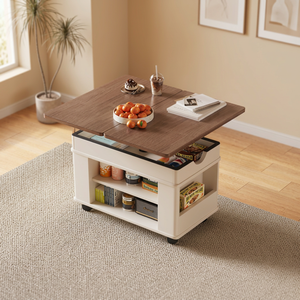 Modern Round Solid Wood <b>side</b> <b>Table</b>, Metal Frame <b>Side</b> <b>Table</b>, Small Accent Drink <b>Table</b> for Living Room Bedroom Small Space - Product Image 2