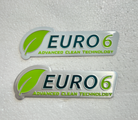 Plaque de nom personnalisée en métal, aluminium brossé, estampage sérigraphié, plaque signalétique pour camion et remorque, autocollants de marque adhésifs en métal