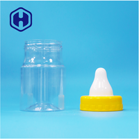 Vente en gros de pots en plastique PET transparent de qualité alimentaire, sans BPA, étanches, avec couvercle en aluminium, pour collations, aliments pour bébés, chocolat, chewing-gum