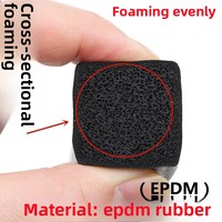 Bande de caoutchouc mousse EPDM noire en forme carrée, bande d'étanchéité souple pour cabines de bateaux et enclos, utilisée pour le remplissage des espaces creux par des bulles