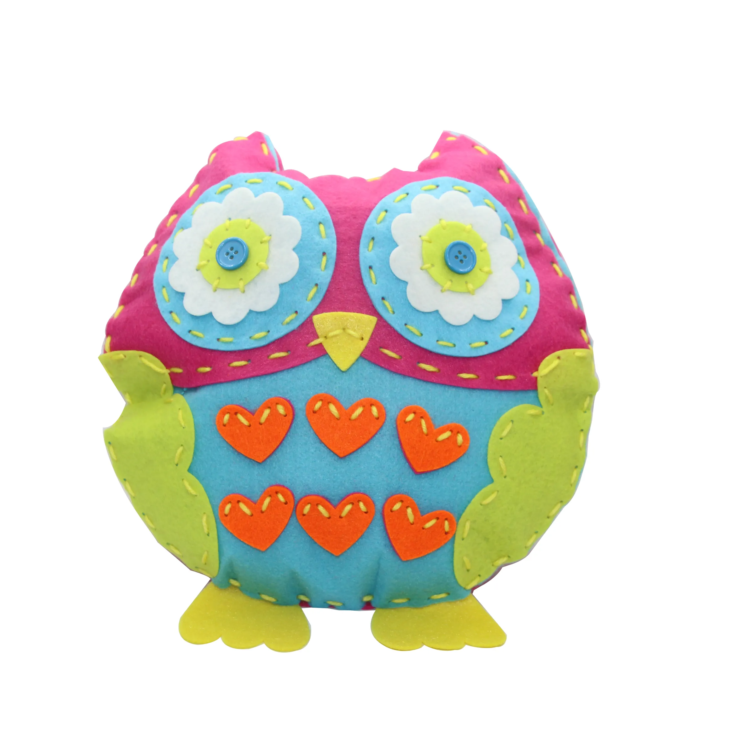 Learn to Sew Kit for Children DIY Felt Owl Pillow