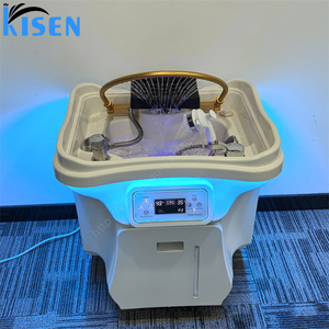 Kisen <span class=keywords><strong>Bac</strong></span> à shampoing portable pour spa capillaire et lavage de cheveux, avec système à deux réservoirs, compatible avec les prises de tension US, EU, AU, UK - Product Image 4