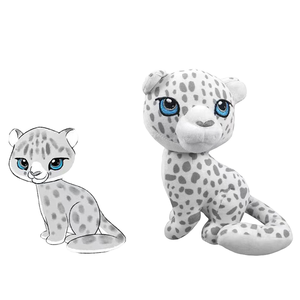 UYEAH الصين مخصص لطيف أفخم لعب القط الأبيض الثلوج ليوبارد لينة محشوة الحيوانات اللعب أفخم النمر - Product Image 1