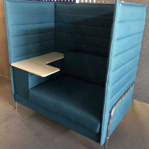 Ghế <span class=keywords><strong>Sofa</strong></span> Một Chỗ Ngồi Văn Phòng Hiện Đại Lưng Cao Riêng Tư Với Máy Tính Bảng Để Bán - Product Image 2