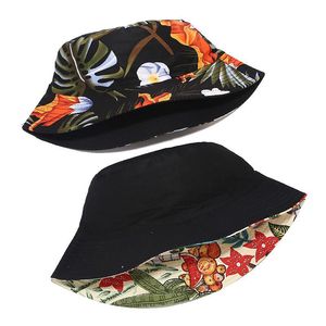 Nuovo Due Lati di Usura Stampa Floreale <span class=keywords><strong>Pescatore</strong></span> Cappello Della Benna per le Donne Degli Uomini Primavera Estate All'aperto <span class=keywords><strong>Vestito</strong></span> Casuale - Product Image 6