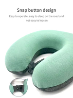 Oreiller en mousse à mémoire de forme pour enfants en forme de U, oreiller de voyage à récupération lente pour le soutien du cou et la sieste
