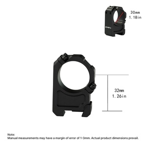 วงแหวนยึดกล้องเล็ง ACUMETA Bastion Aluminum Tactical สำหรับท่อขนาด 30 มม. ความสูง 1.25 นิ้ว สำหรับอุปกรณ์เล็งกลางแจ้ง (สีดำ) - Product Image 4