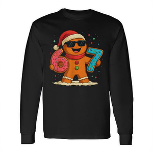 T-shirt à manches longues Gingerbread Man Six Seven Cookies Christmas 6 7 Xmas - Product Image 2