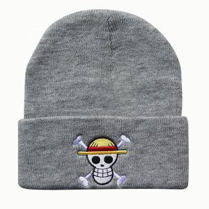 Cabeza de gorro de punto bordado de dibujos animados al por mayor, gorro frío de anime de otoño e invierno cálido para hombres y mujeres, gorro de lana para estudiantes - Product Image 5