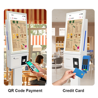 Terminal de paiement Android personnalisé 21 pouces, kiosque libre-service pour magasin intérieur avec paiement en ligne et commande de menu par scan de code QR