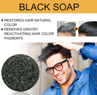 Lot de 2 Savons Solides Noirs pour Cheveux Gris – Shampoing Assombrissant en Gros