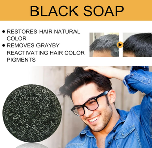 Bán Buôn 2 Pcs Mỗi Bộ Đen Dầu Gội Thanh Xà Phòng Cho Màu Xám Tóc Dầu Gội Đầu Cho Tóc Đen - Product Image 2