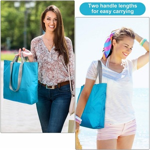 Tote <b>Bags</b> Reusable <b>Foldable</b> Recycle for Shopping Fits in Pocket Eco Friendly for Groceries Water Resistant Lightweight Strong - Product Image 5