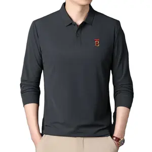 Polo brodé pour hommes, marque connue M L XL XXL XXXL, polo de bureau formel tricoté pour hommes, tshirt, nouveauté