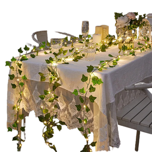 Hojas de hiedra artificiales, plantas, cadena de luces de vid, paisaje colgante, Patio, césped, balcón, terraza, adorno de jardín, Luz - Product Image 6