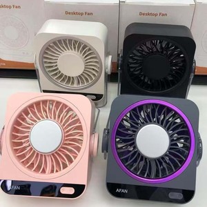 Ventilateur de bureau Afam Cooling 7-9,9 pouces avec écran tactile numérique rechargeable et lumière pour montage mural en dortoir - Product Image 4