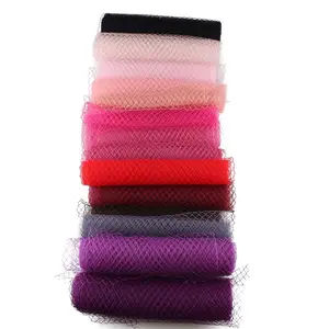 25CM width Party fascinator fishnet material solid color blank diy birdcage veils accessory