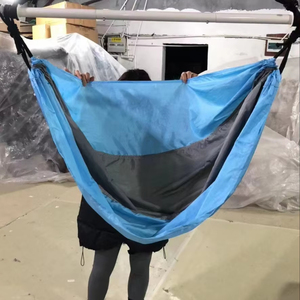 Offre Spéciale personnalisé portable extérieur <span class=keywords><strong>suspendu</strong></span> balançoire vague hamacs chaise en nylon avec support réglable pour le camping - Product Image 6