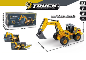 AiJH - Juguete de Excavadora RC de 9 Canales, Camión de Ingeniería, Montacargas con Luces y Sonido, Juguetes de Camiones RC - Product Image 6