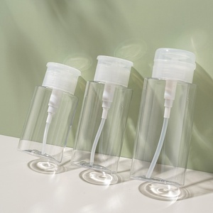 Bouteille vide en plastique PET avec pompe poussoir pour vernis à ongles, démaquillant, <span class=keywords><strong>eau</strong></span> <span class=keywords><strong>micellaire</strong></span>, tonique facial 200 ml - Product Image 2