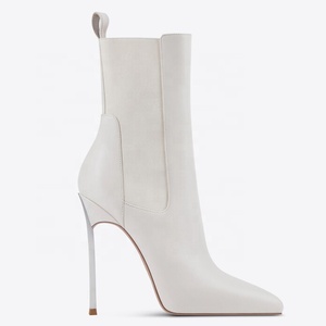 Sexy Stretch Top Women Slip-on Breathable Autumn Ankle <b>Boots</b> Wide Fit High Heels Stiletto Short Dress Pumps - Product Image 6