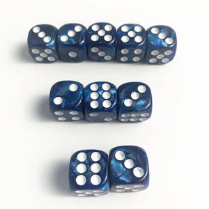 חצי 16 מ "מ צרוד פנינה צבעים מרובע ופינה עגולה זווית רגילה נקודות pip קוביות אקריליק קוביה פלסטיק משחק קוביה - Product Image 6