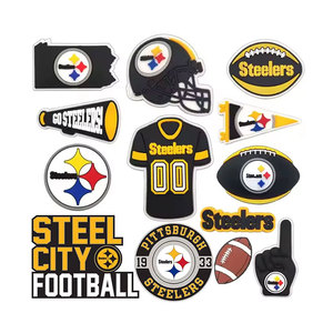 Charm Decorativi per Scarpe Stile Squadra di Football Americana Pittsburgh Steelers, Ideali per Regalo e Fai-da-Te - Product Image 1