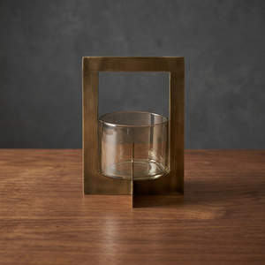 Modern High Quality Glass <b>Votive</b> <b>Candle</b> Jar with Stylish Metal Holder for Home Decor This Christmas Season - Product Image 1