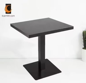 Café français table de table salle à manger en plein air café Table <span class=keywords><strong>rétro</strong></span> bois carré Restaurant Table Top - Product Image 2