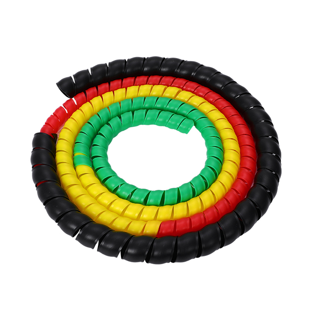 Customized black and white spiral protective cover, customized waterproof plastic pipe, PP spiral pipe