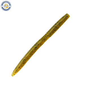Señuelo de pesca de gusano de seda de 145 mm, de alta densidad, de hundimiento lento, estilo Texas, para pesca de lubina, cebo blando para fondo. - Product Image 4
